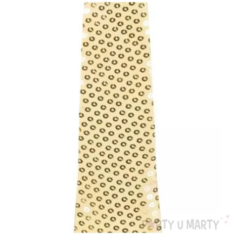 krawat z cekinami zloty godan 38 5 cm