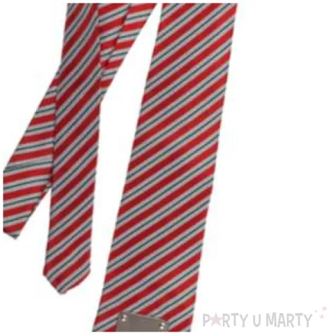 krawat z otwieraczem czerwone paski ootb