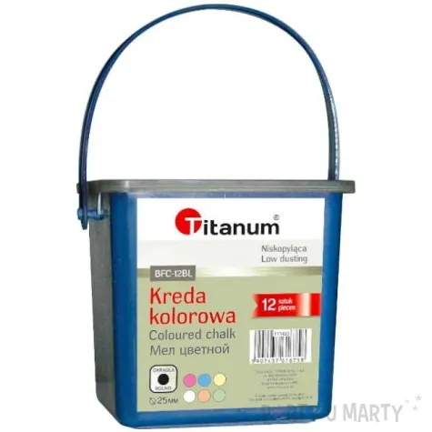 kreda chodnikowa w wiaderku mix titanum 25 mm 12 szt