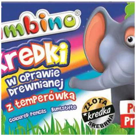 kredki olowkowe drewniane z temperowka mix bambino 18 szt