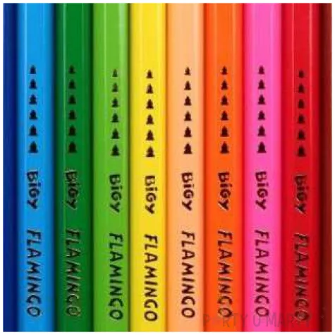 kredki olowkowe szesciokatne z temperowka mix flamingo 12 szt