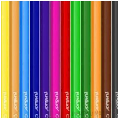 kredki olowkowe trojkatne mix titanum 12 szt