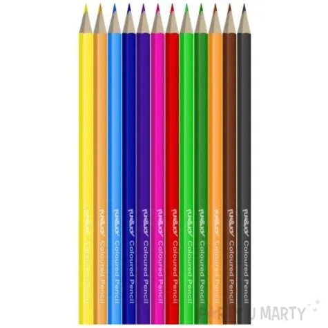 kredki olowkowe trojkatne mix titanum 12 szt