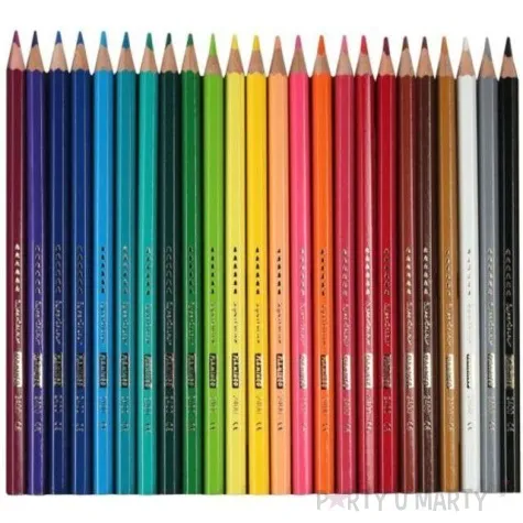 kredki olowkowe w metalowym pudelku mix flamingo 24 szt