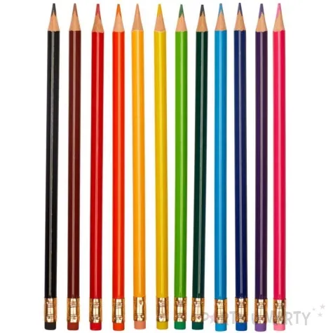 kredki olowkowe z gumka mix astra 12 szt