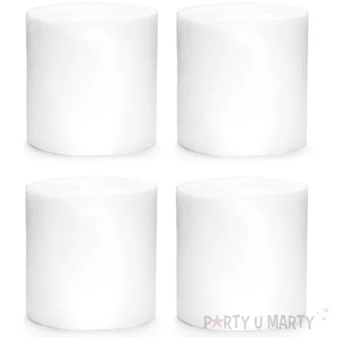 krepa dekoracyjna slim classic biala partydeco 5x10m