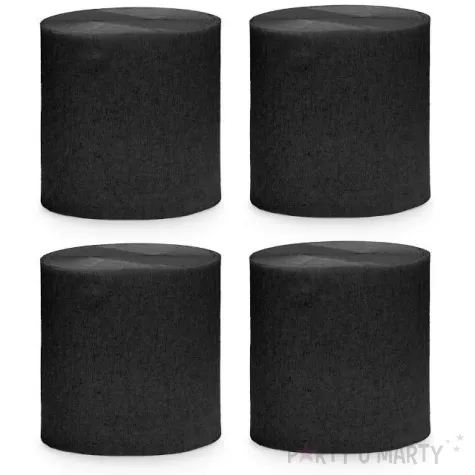 krepa dekoracyjna slim classic czarna partydeco 5x100 cm