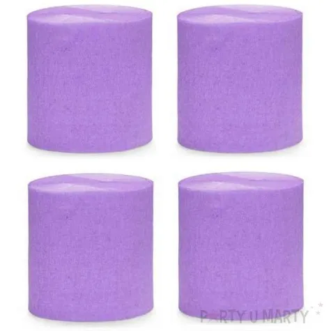 krepa dekoracyjna slim classic liliowa partydeco 5x10 m