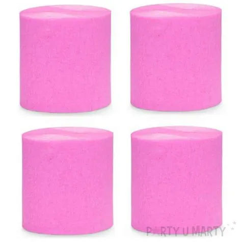 krepa dekoracyjna slim classic rozowa partydeco 5x10m