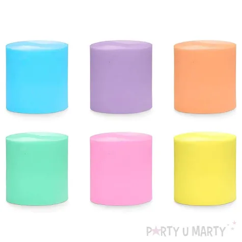 krepa dekoracyjna slim classic t czowy mix partydeco 5 cm x 10 m 6 szt