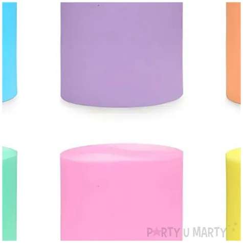 krepa dekoracyjna slim classic teczowy mix partydeco 5 cm x 10 m 6 szt