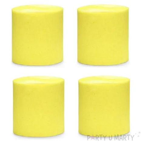 krepa dekoracyjna slim classic zolta partydeco 5x100cm