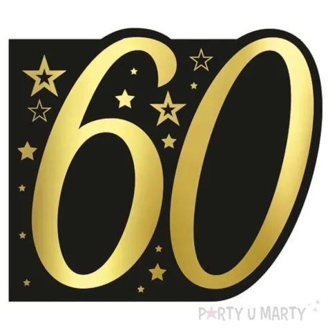 ksiega gosci 60 urodziny gwiazdy zloto czarny guirca 20 x 22 26 kartek