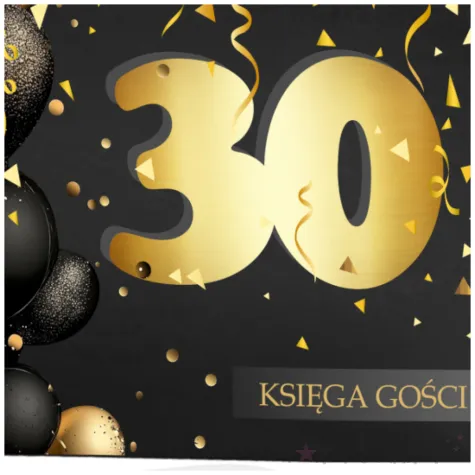 ksiega gosci album pamiatkowy na zdjecia i podpisy 30 urodziny glamour dekoracja