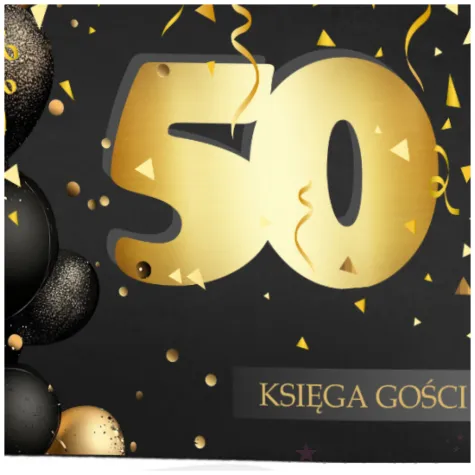 ksiega gosci album pamiatkowy na zdjecia i podpisy 50 urodziny glamour dekoracja