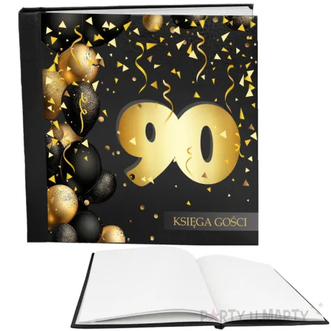 ksiega gosci album pamiatkowy na zdjecia i podpisy 90 urodziny glamour dekoracja