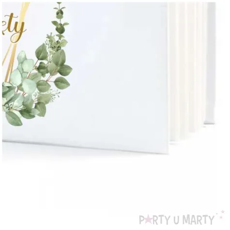 ksiega gosci chrzest swiety listki eukaliptusa 31x22 cm