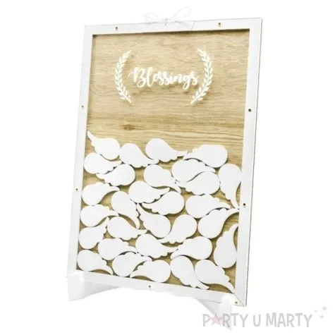 ksiega gosci drewniana blessings partydeco 27x39 cm 30 skrzydelek