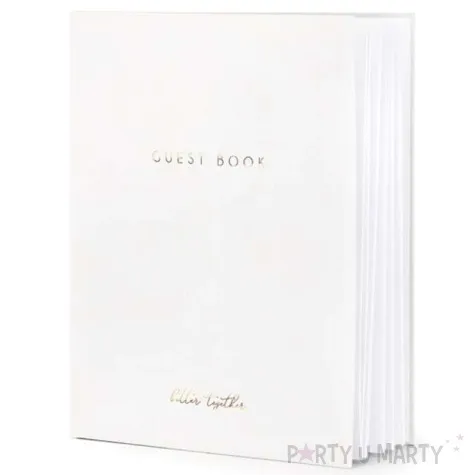 ksiega gosci guest book partydeco biala 20 x 24 5 cm 22 kartki