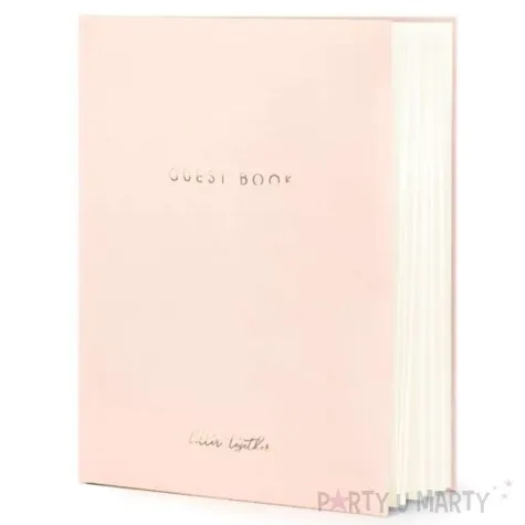ksiega gosci guest book partydeco pudrowy roz 20 x 24 5 cm 22 kartki