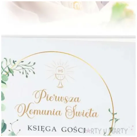 ksiega gosci komunia swieta eukaliptus beauty 31x22 cm