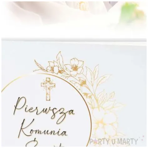 ksiega gosci komunia swieta gold line glamour 31x22 cm