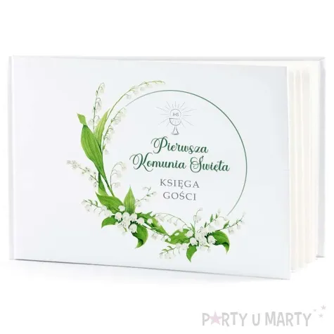 ksiega gosci komunia swieta konwalie 31x22 cm