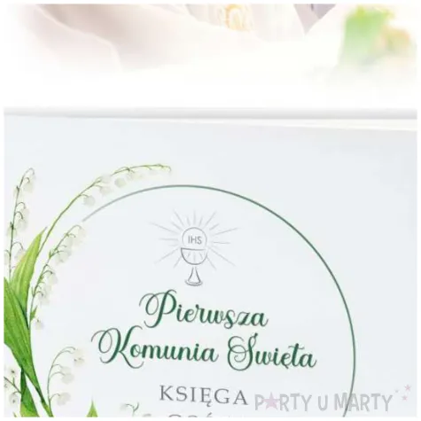 ksiega gosci komunia swieta konwalie 31x22 cm