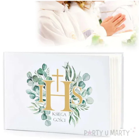 ksiega gosci komunia swieta zloty ihs 31x22 cm