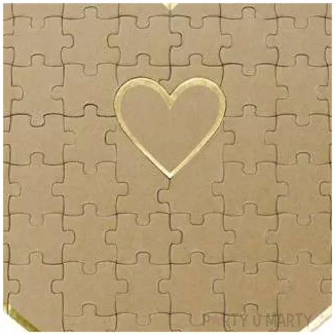 ksiega gosci puzzle serce partydeco 45 x 35 5 cm