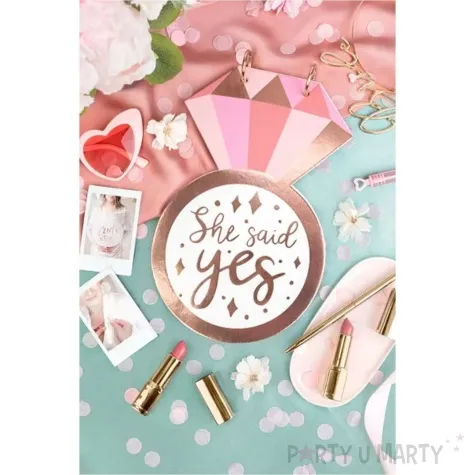 ksiega gosci wieczor panienski pierscionek rozowe zloto partdeco