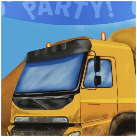 kubeczek plastikowy wielorazowy construction budowa betoniarka niebieski procos 250 ml