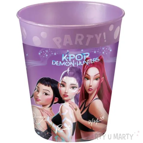 kubeczek plastikowy wielorazowy k pop demon hunters procos 250 ml 4 szt
