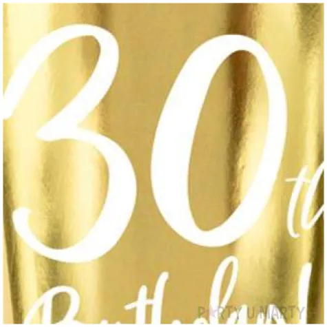 kubeczki 30 urodziny gold partydeco 220 ml 6 szt