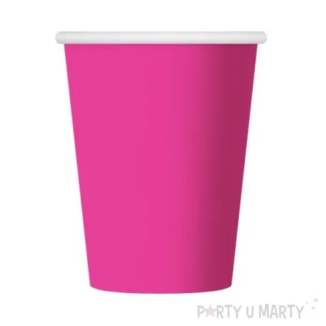 kubeczki papierowe 270 ml rozowe 6 szt