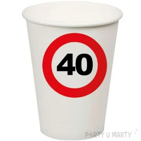 kubeczki papierowe 40 traffic birthday funny fashion 200 ml 8 szt