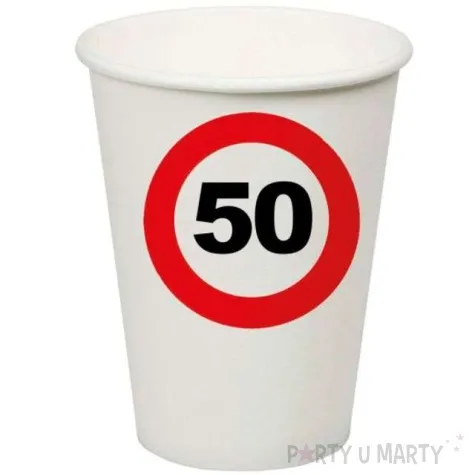 kubeczki papierowe 50 traffic birthday funny fashion 200 ml 8 szt