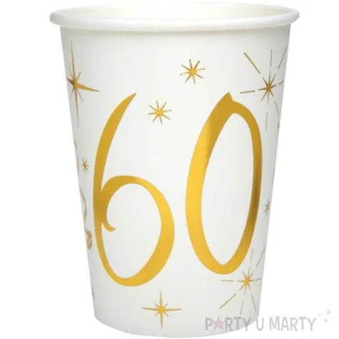 kubeczki papierowe 60 urodziny gold santex 250 ml 10 szt