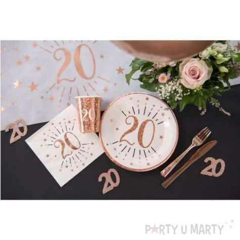 kubeczki papierowe 60 urodziny holo rozowe zloto santex 270 ml 10 szt