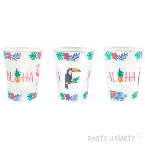 kubeczki papierowe aloha party congee 250 ml 6 szt