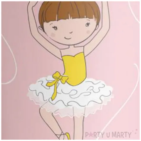 kubeczki papierowe baletnica rozowy amscan 250 ml 8 szt