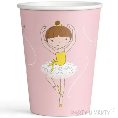 kubeczki papierowe baletnica rozowy amscan 250 ml 8 szt
