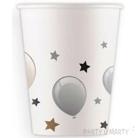 kubeczki papierowe baloniki i gwiazdki bialy procos 200 ml 8 szt