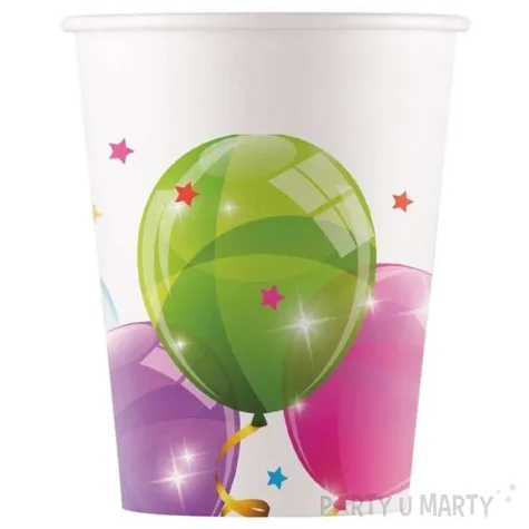 kubeczki papierowe balony sparkling balloons procos 200 ml 8 szt