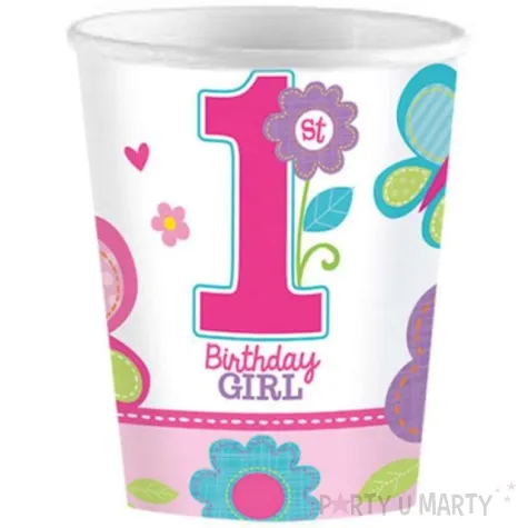 kubeczki papierowe birthday girl amscan 266 ml 8 szt