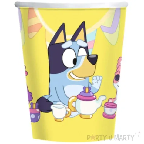 kubeczki papierowe bluey urodzinowa herbatka zolty amscan 266 ml 8 szt