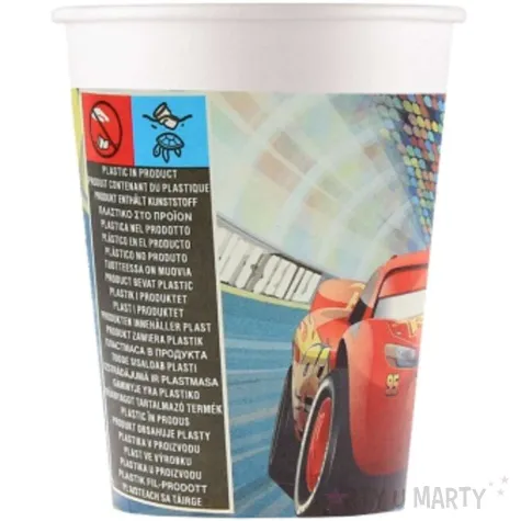 kubeczki papierowe cars 3 procos 200 ml 8 szt