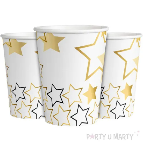 kubeczki papierowe celebrate gwiazdki bialy 200 ml 8 szt