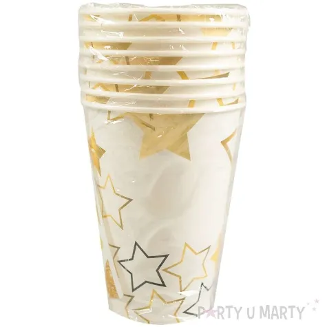 kubeczki papierowe celebrate gwiazdki bialy 200 ml 8 szt