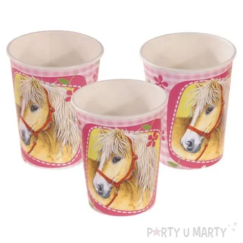 kubeczki papierowe charming horses 266 ml 8 szt